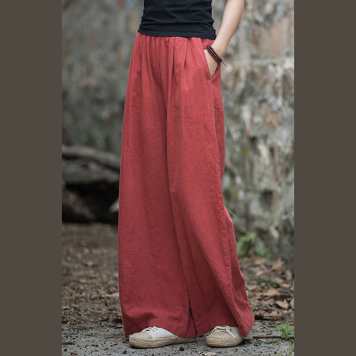 Pantaloni da yoga casual da donna con tasche e gamba larga retrò Buddha Stones - image 27