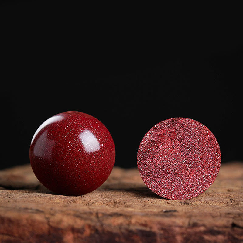 Braccialetto con cordino rosso e perline di cinabro fortunato Buddha Stones