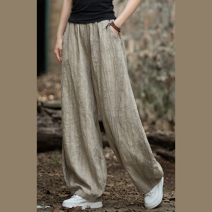 Pantaloni harem tie-dye retrò Buddha Stones, pantaloni da yoga casual da donna con tasche - image 1