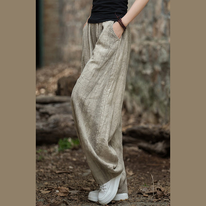 Pantaloni harem tie-dye retrò Buddha Stones, pantaloni da yoga casual da donna con tasche - image 3