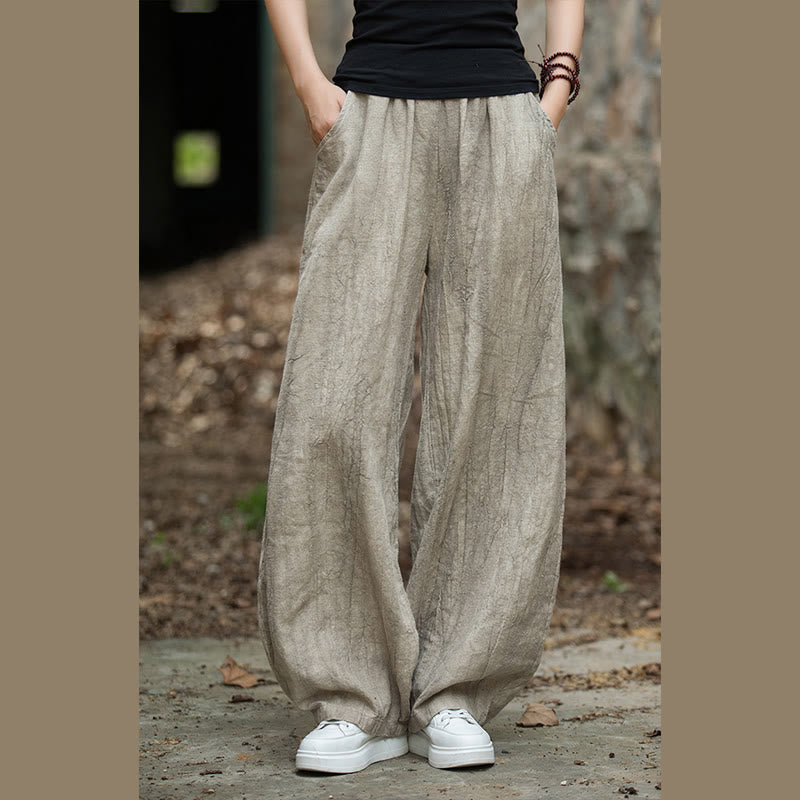 Pantaloni harem tie-dye retrò Buddha Stones, pantaloni da yoga casual da donna con tasche - image 4
