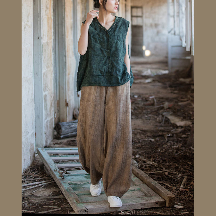 Pantaloni harem tie-dye retrò Buddha Stones, pantaloni da yoga casual da donna con tasche - image 25