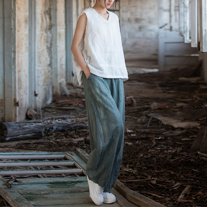 Pantaloni harem tie-dye retrò Buddha Stones, pantaloni da yoga casual da donna con tasche - image 29