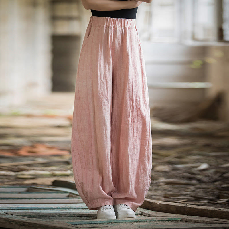 Pantaloni harem tie-dye retrò Buddha Stones, pantaloni da yoga casual da donna con tasche - Rosa (versione normale) - US6, UK/AU10, EU38 (L)  - image 35