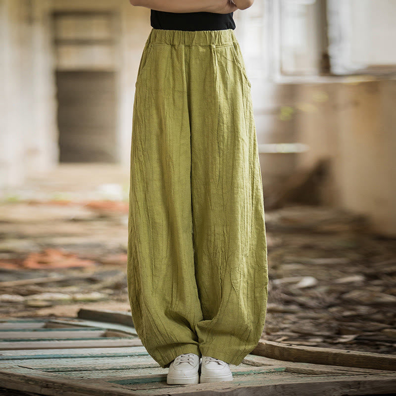 Pantaloni harem tie-dye retrò Buddha Stones, pantaloni da yoga casual da donna con tasche - Giallo Verde (versione normale) - US6, UK/AU10, EU38 (L)  - image 51