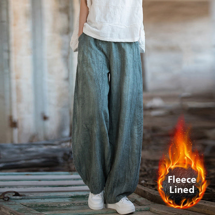 Pantaloni harem tie-dye retrò Buddha Stones, pantaloni da yoga casual da donna con tasche - LightSeaGreen (versione foderata in pile) - US6, UK/AU10, EU38 (L)  - image 60