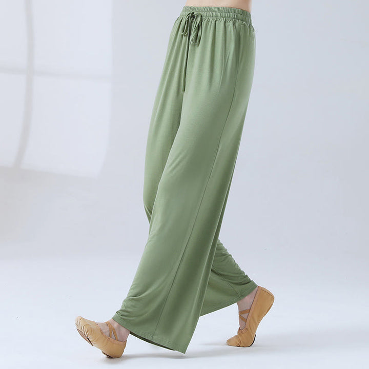 Pantaloni larghi con coulisse in modal Buddha Stones per yoga e danza