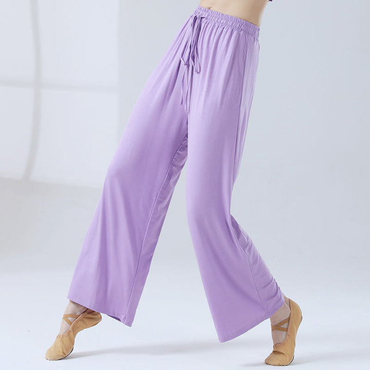Pantaloni larghi con coulisse in modal Buddha Stones per yoga e danza