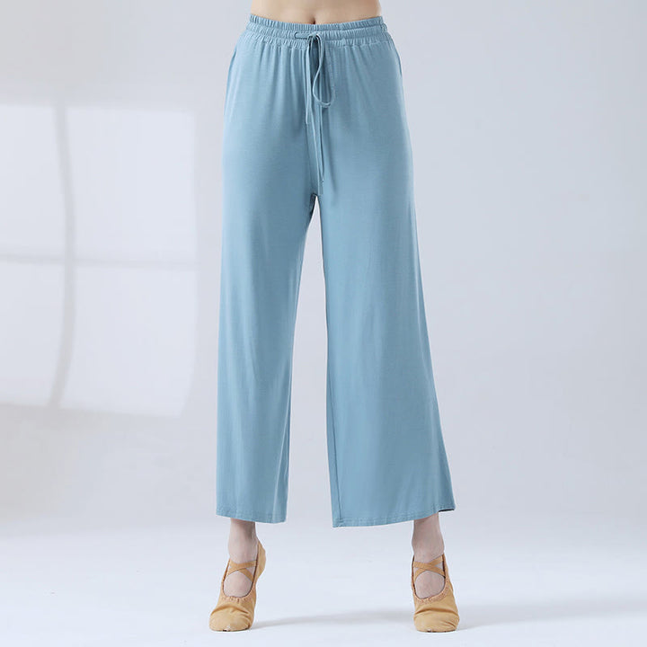 Pantaloni larghi con coulisse in modal Buddha Stones per yoga e danza