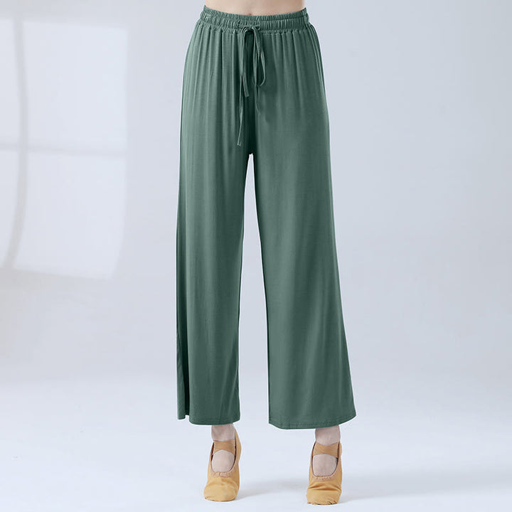 Pantaloni larghi con coulisse in modal Buddha Stones per yoga e danza