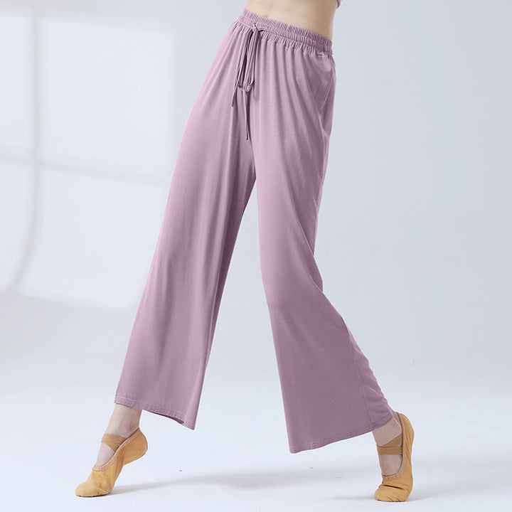 Pantaloni larghi con coulisse in modal Buddha Stones per yoga e danza - Cardo - US12, UK/AU16, EU44 (3XL) - image 10