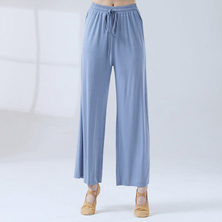 Pantaloni larghi con coulisse in modal Buddha Stones per yoga e danza