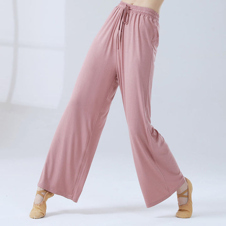 Pantaloni larghi con coulisse in modal Buddha Stones per yoga e danza