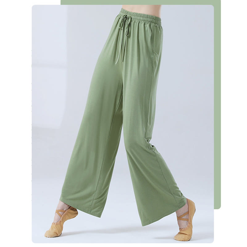 Pantaloni larghi con coulisse in modal Buddha Stones per yoga e danza - image 1