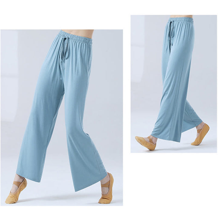 Pantaloni larghi con coulisse in modal Buddha Stones per yoga e danza - image 6