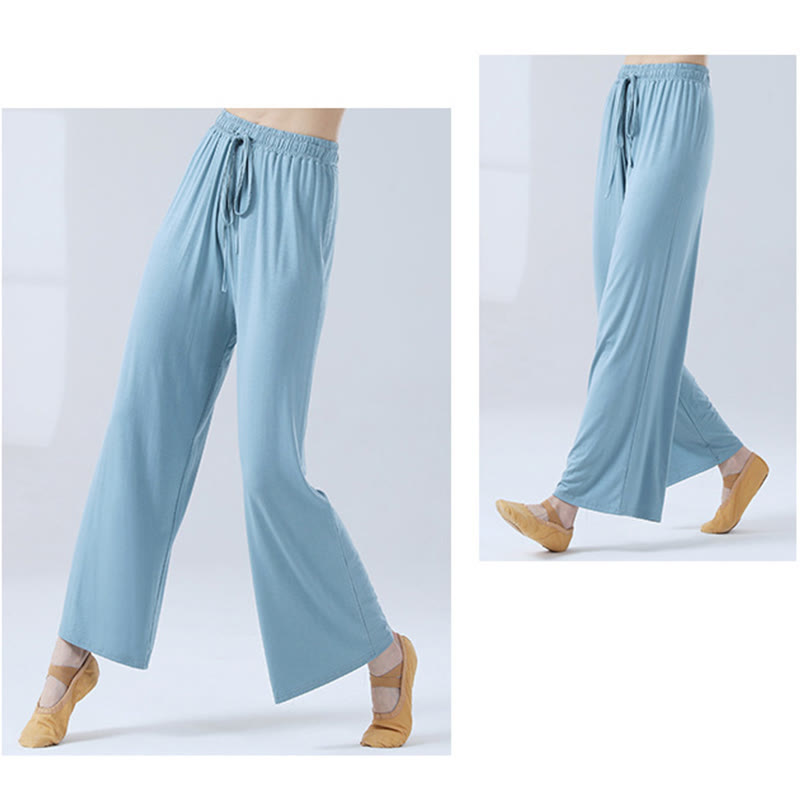 Pantaloni larghi con coulisse in modal Buddha Stones per yoga e danza