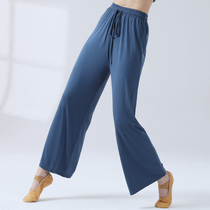 Pantaloni larghi con coulisse in modal Buddha Stones per yoga e danza