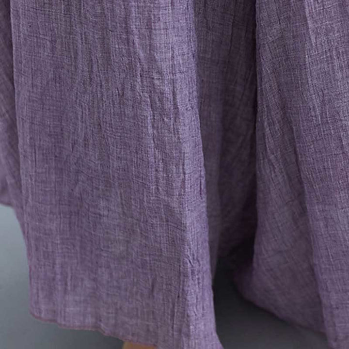 Pantaloni larghi in cotone e lino casual da donna Buddha Stones per yoga e danza