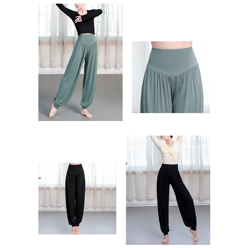 Pantaloni harem da danza yoga in modal tinta unita Buddha Stones - image 16
