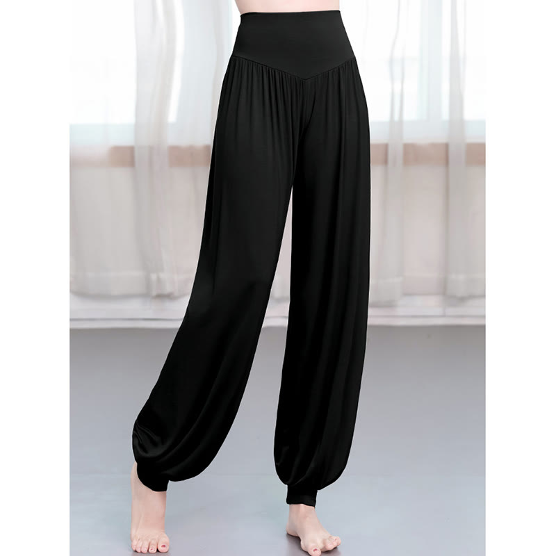 Pantaloni harem da yoga e danza in modal, tinta unita, Buddha Stones - image 1