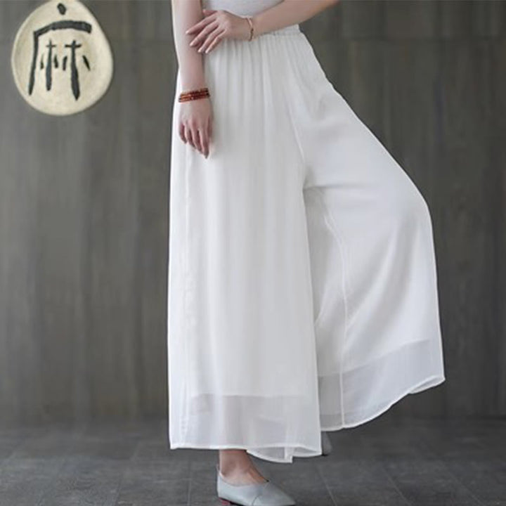 Abito midi stile Hanfu Buddha Stones pantaloni a gamba larga, abbigliamento per meditazione, pratica zen, yoga e danza. - Pantaloni a gamba larga (solo pantaloni) - US8-10, UK/AU12-14, EU40-42 (2XL) - image 14
