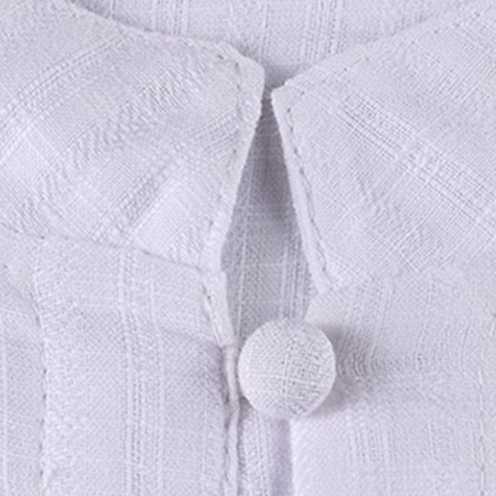 Buddha Stones 2 pezzi mezza manica camicia top pantaloni meditazione zen tai chi abbigliamento in lino set da donna