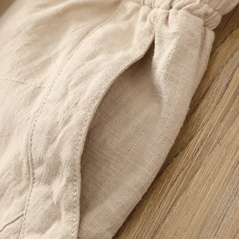 Pantaloni harem yoga larghi tinta unita con tasche Buddha Stones - image 12