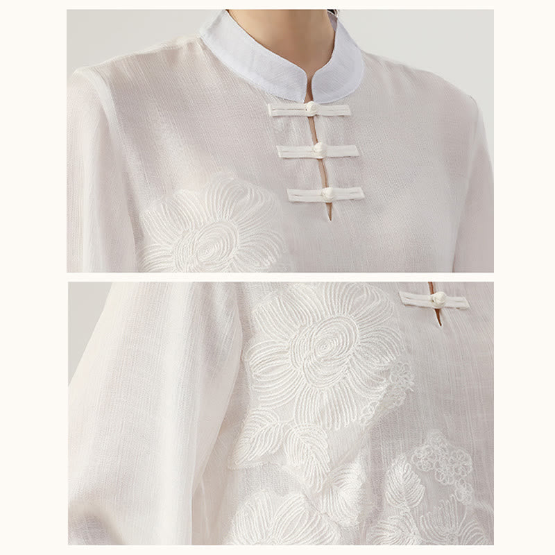 Buddha Stones 2 pezzi manica lunga rana-bottone meditazione preghiera zen pratica Tai Chi uniforme abbigliamento donna set - image 8