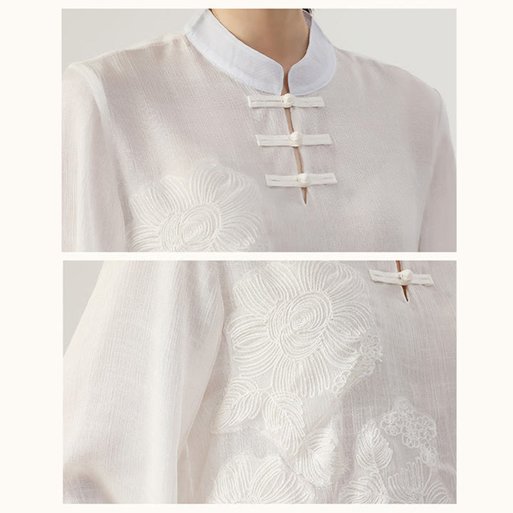 Buddha Stones 2 pezzi manica lunga rana-bottone meditazione preghiera zen pratica Tai Chi uniforme abbigliamento donna set - image 8