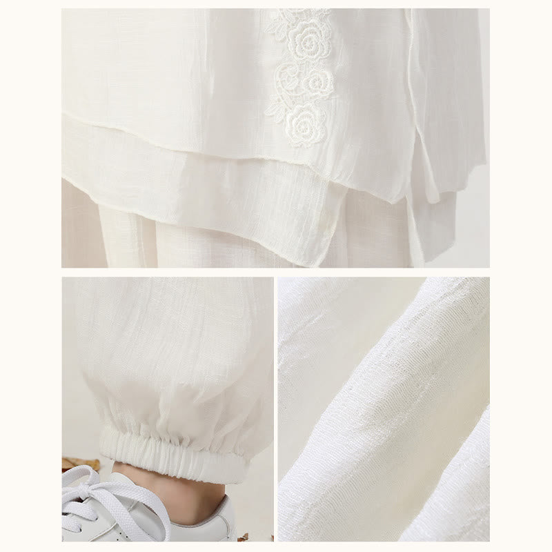 Buddha Stones 2 pezzi manica lunga rana-bottone meditazione preghiera zen pratica Tai Chi uniforme abbigliamento donna set - image 9