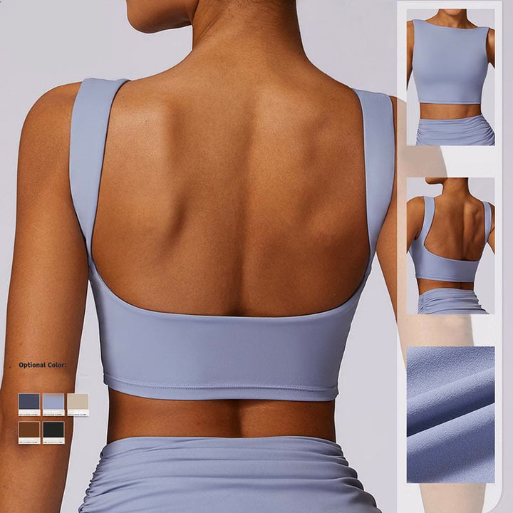 Buddha Stones Canotta senza maniche con spalline e schiena scoperta Reggiseno Pantaloni svasati Sport Fitness Yoga - image 9