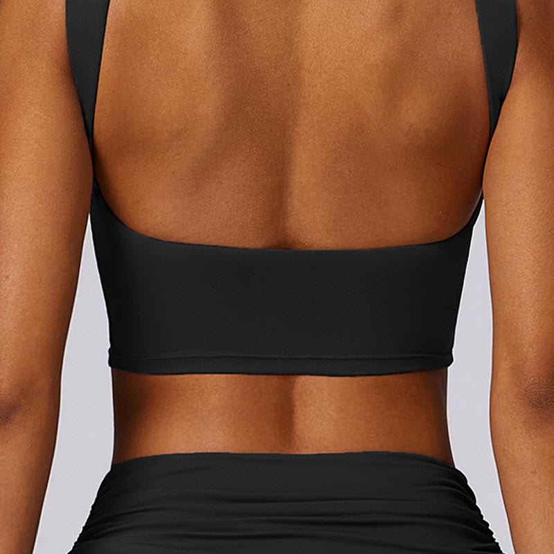 Buddha Stones Canotta senza maniche con spalline e schiena scoperta Reggiseno Pantaloni svasati Sport Fitness Yoga - image 33