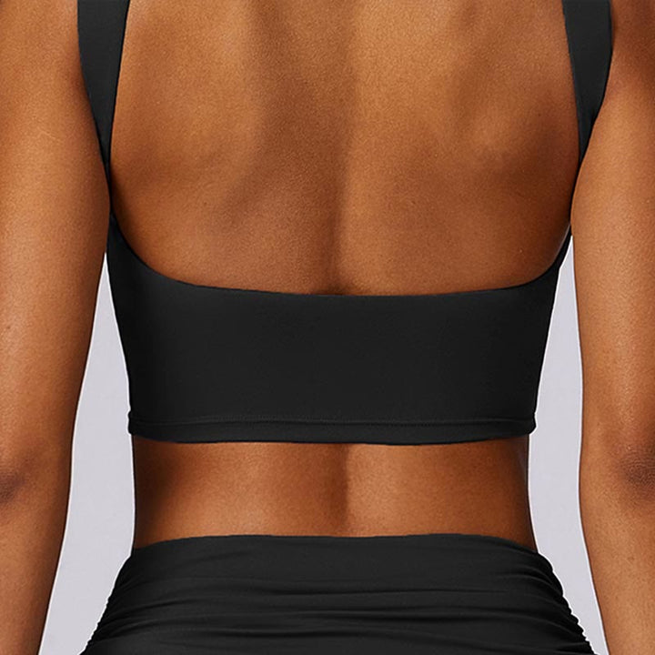 Buddha Stones Canotta senza maniche con spalline e schiena scoperta Reggiseno Pantaloni svasati Sport Fitness Yoga - image 33