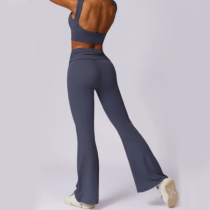 Buddha Stones Canotta senza maniche con spalline e schiena scoperta Reggiseno Pantaloni svasati Sport Fitness Yoga - image 51