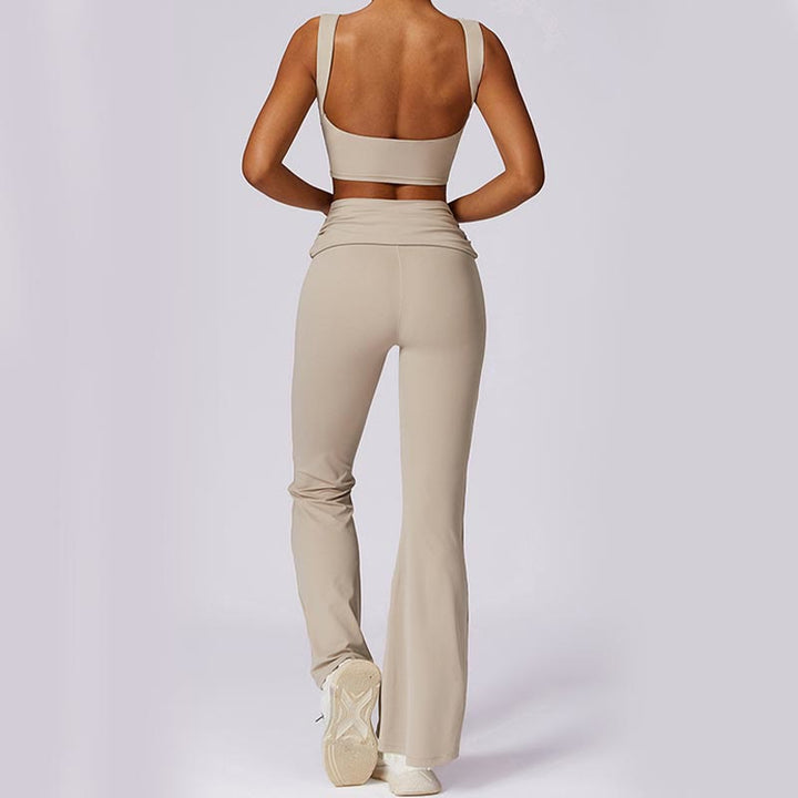 Buddha Stones Canotta senza maniche con spalline e schiena scoperta Reggiseno Pantaloni svasati Sport Fitness Yoga - image 63