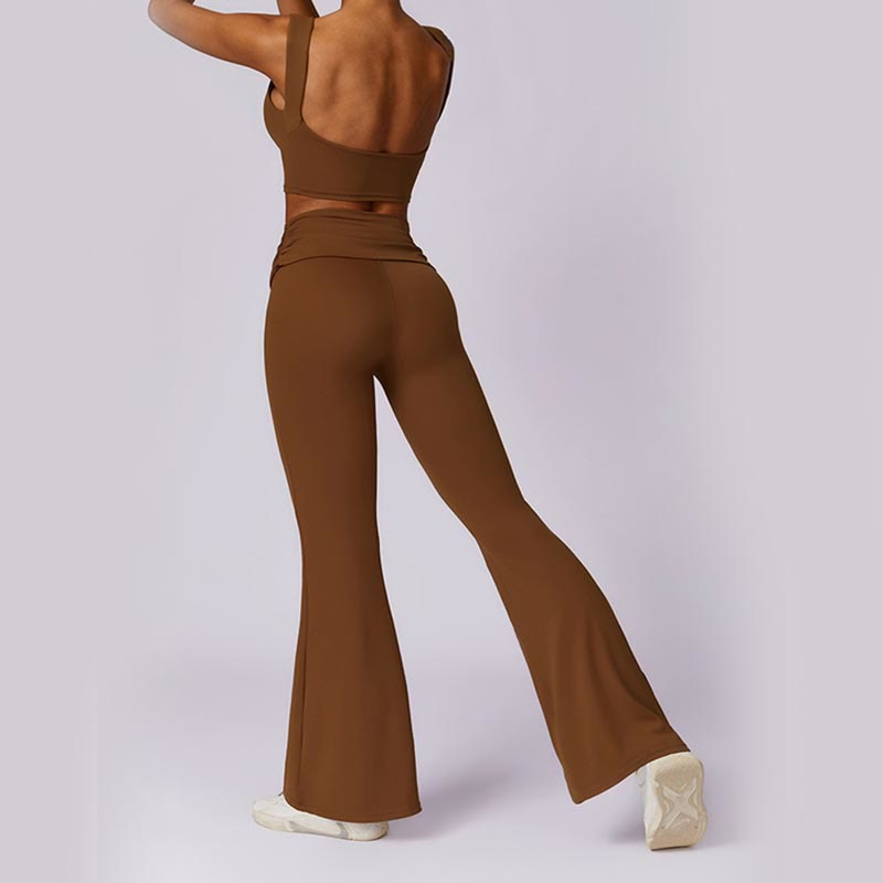 Buddha Stones Canotta senza maniche con spalline e schiena scoperta Reggiseno Pantaloni svasati Sport Fitness Yoga - image 76