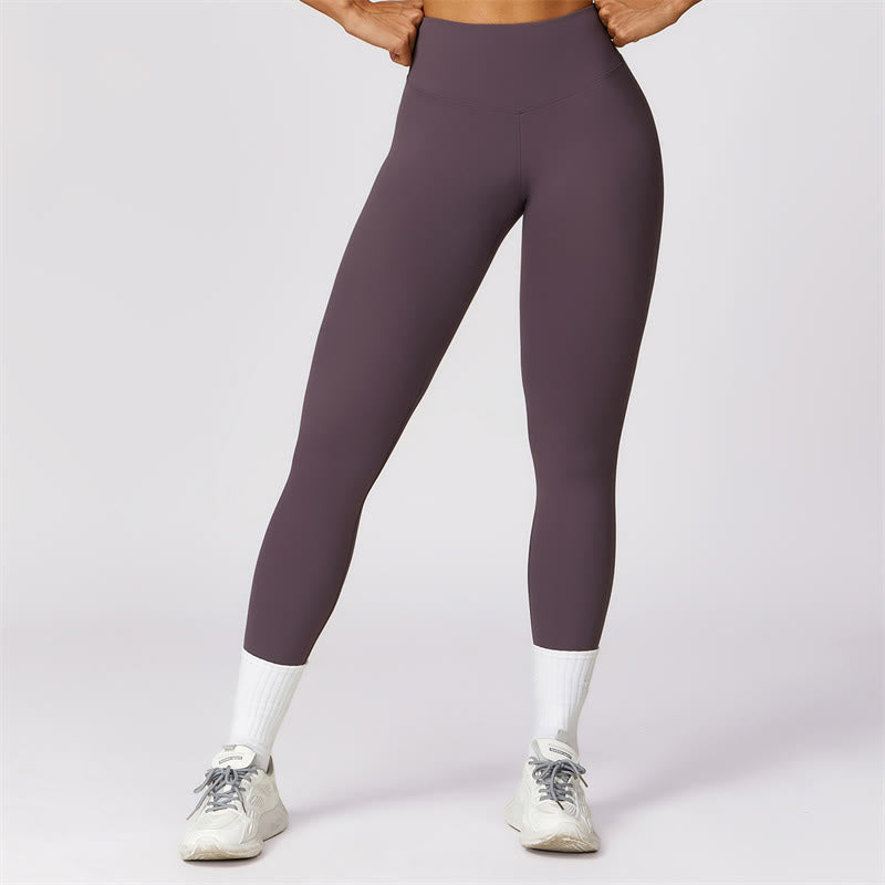 Buddha Stones Donna Manica Corta T-Shirt Top Vita Alta Leggings Pantaloni Per Sport Yoga - Marrone rosato - Pantaloni - US8-10, UK/AU12-14, EU40-42 (XL)  - image 49