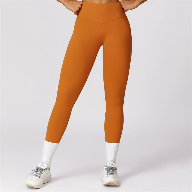 Buddha Stones Donna Manica Corta T-Shirt Top Vita Alta Leggings Pantaloni Per Sport Yoga - Arancia - Pantaloni - US8-10, UK/AU12-14, EU40-42 (XL)  - image 20