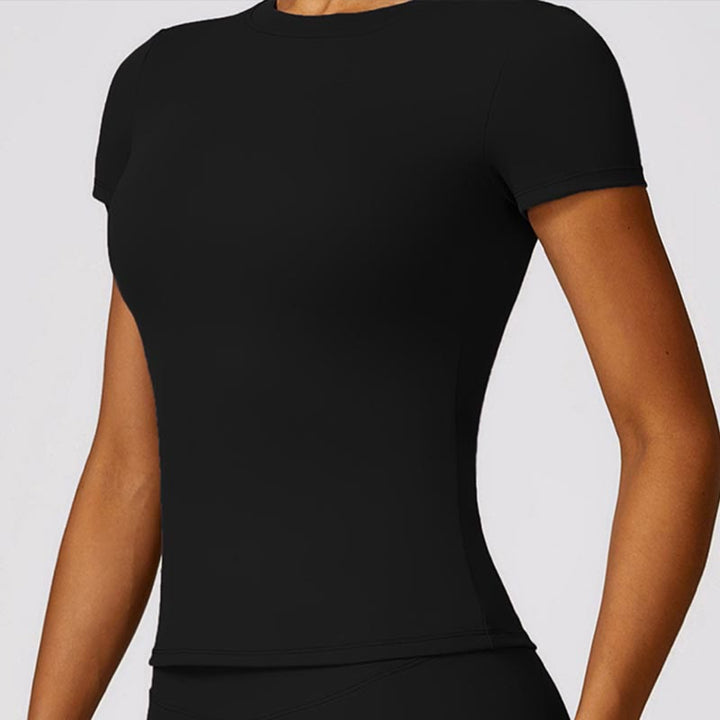 Buddha Stones Donna Manica Corta T-Shirt Top Vita Alta Leggings Pantaloni Per Sport Yoga - image 3
