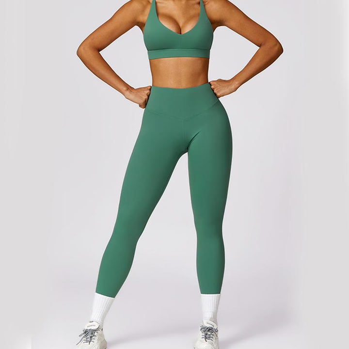 Buddha Stones Donna Manica Corta T-Shirt Top Vita Alta Leggings Pantaloni Per Sport Yoga - image 40