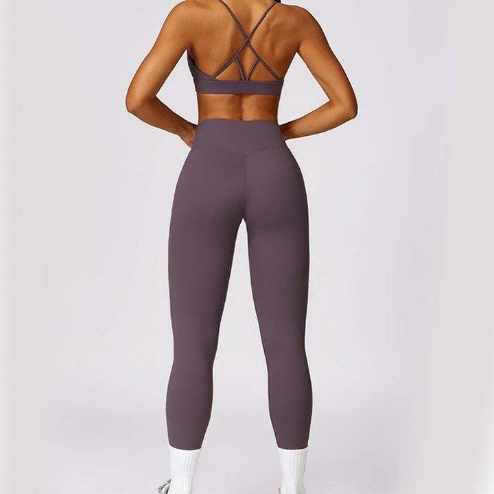 Buddha Stones Donna Manica Corta T-Shirt Top Vita Alta Leggings Pantaloni Per Sport Yoga - image 55