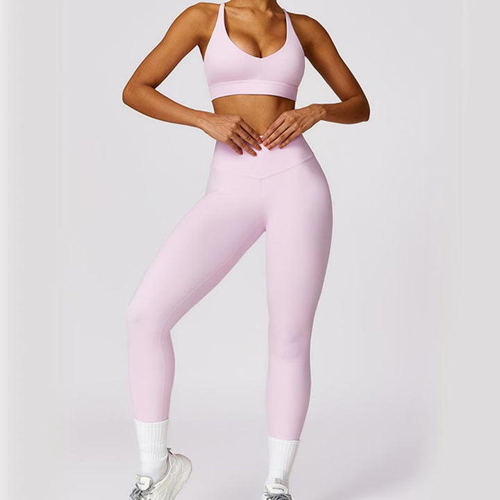 Buddha Stones Donna Manica Corta T-Shirt Top Vita Alta Leggings Pantaloni Per Sport Yoga - image 79