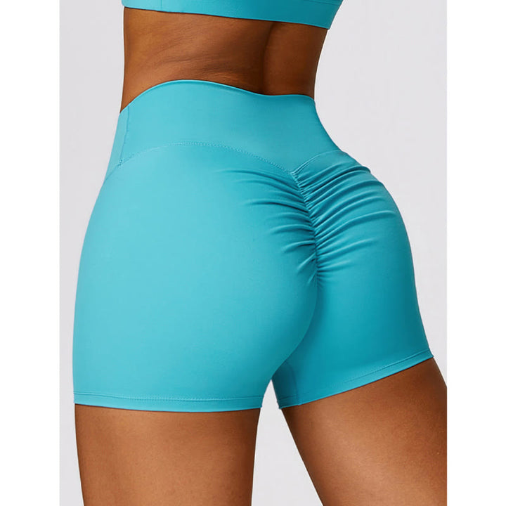 Buddha Stones Gym Sport Yoga Reggiseno senza schienale Canotta corta Pantaloncini traspiranti - Blu - Pantaloncini - US8-10, UK/AU12-14, EU40-42 (XL) - image 0