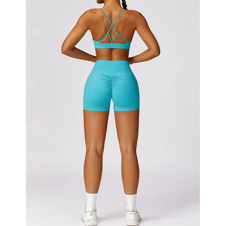 Buddha Stones Gym Sport Yoga Reggiseno senza schienale Canotta corta Pantaloncini traspiranti