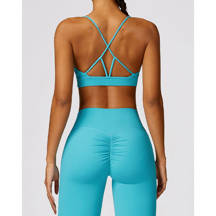 Buddha Stones Gym Sport Yoga Reggiseno senza schienale Canotta corta Pantaloncini traspiranti