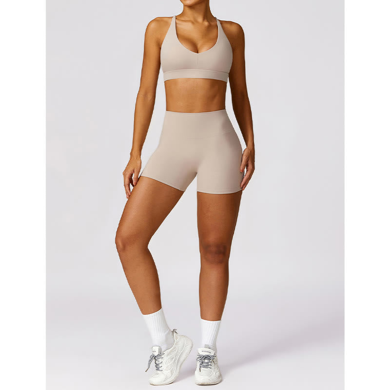 Buddha Stones Gym Sport Yoga Reggiseno senza schienale Canotta corta Pantaloncini traspiranti - image 19