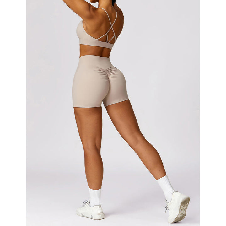 Buddha Stones Gym Sport Yoga Reggiseno senza schienale Canotta corta Pantaloncini traspiranti