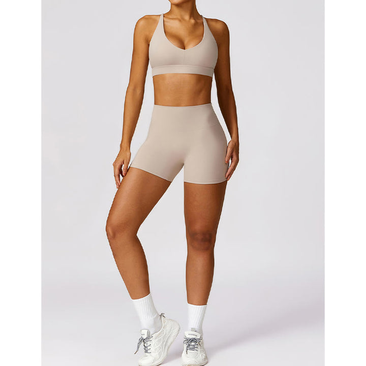 Buddha Stones Gym Sport Yoga Reggiseno senza schienale Canotta corta Pantaloncini traspiranti