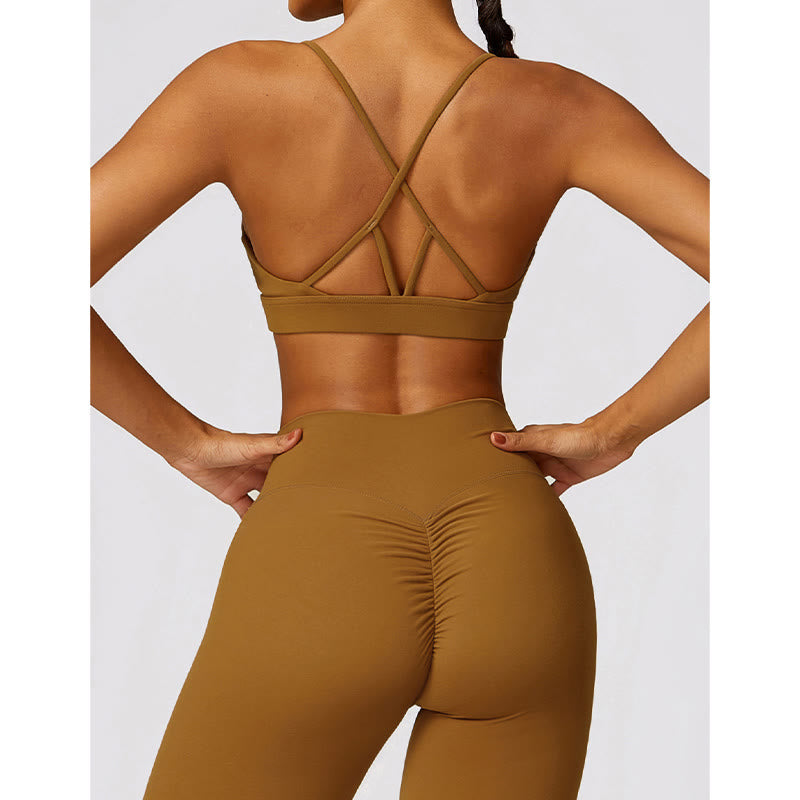 Buddha Stones Gym Sport Yoga Reggiseno senza schienale Canotta corta Pantaloncini traspiranti