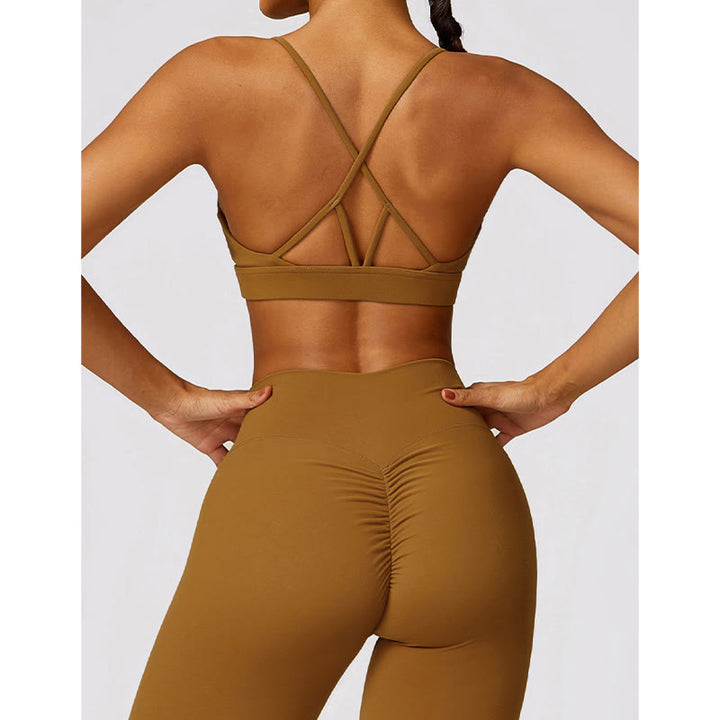 Buddha Stones Gym Sport Yoga Reggiseno senza schienale Canotta corta Pantaloncini traspiranti
